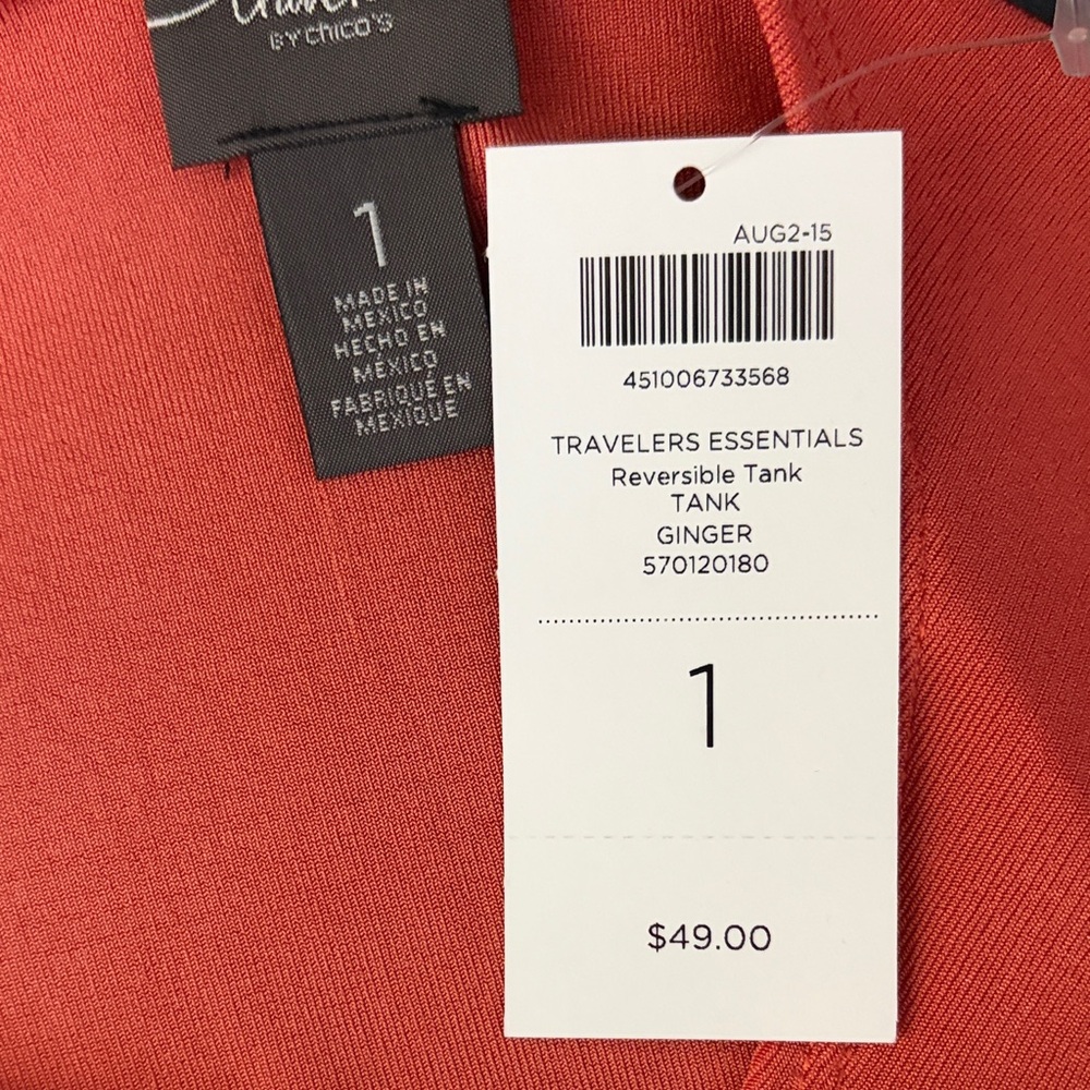 Travelers by Chicos Tank Top & Sheer Jacket set. Medium and small - Picture 7 of 14